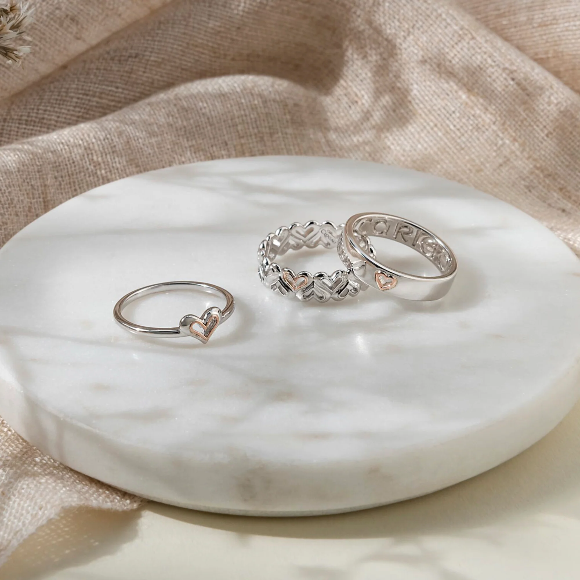 Always in My Heart Silver Stacking Ring - Image 3