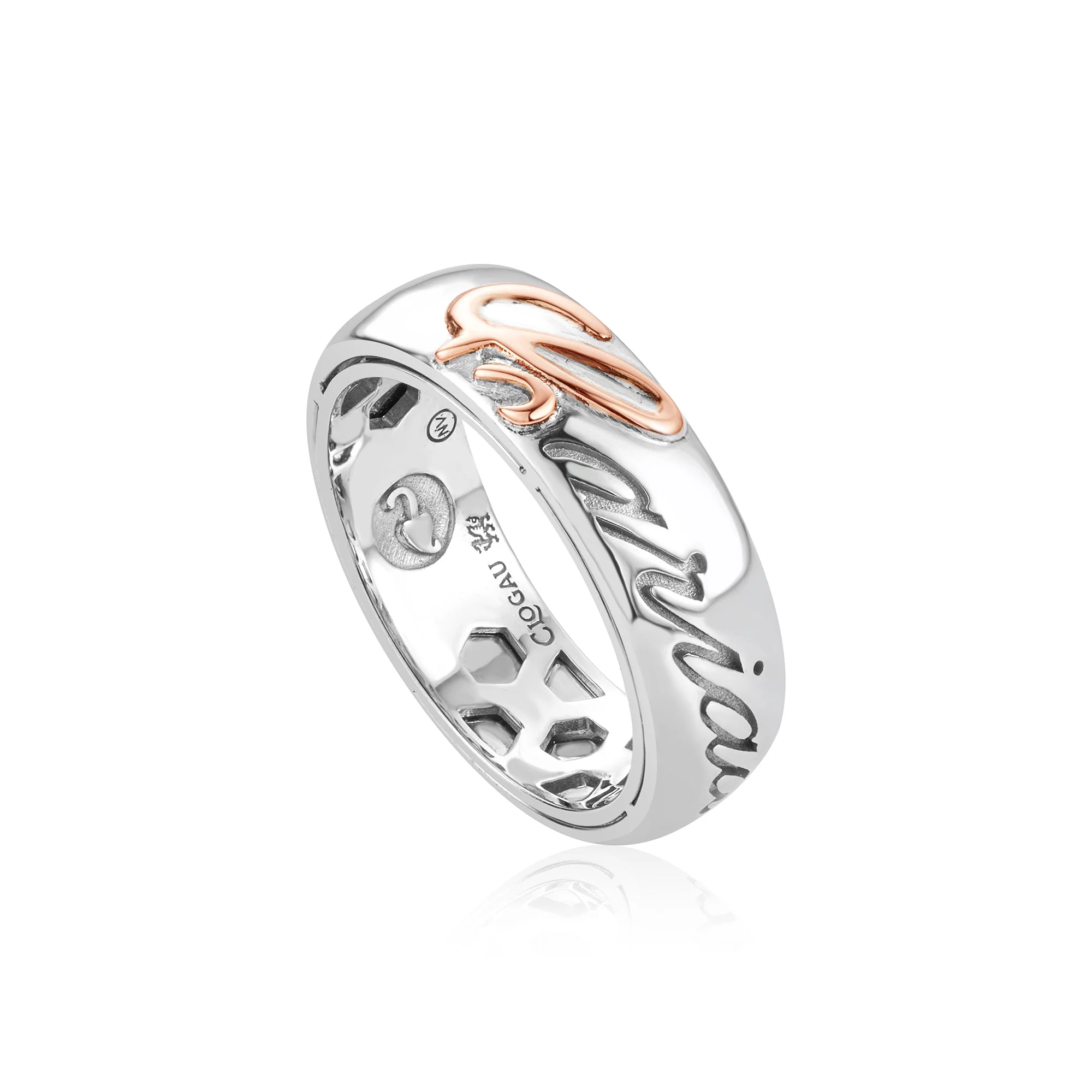 Cariad® Silver Wide Band Ring
