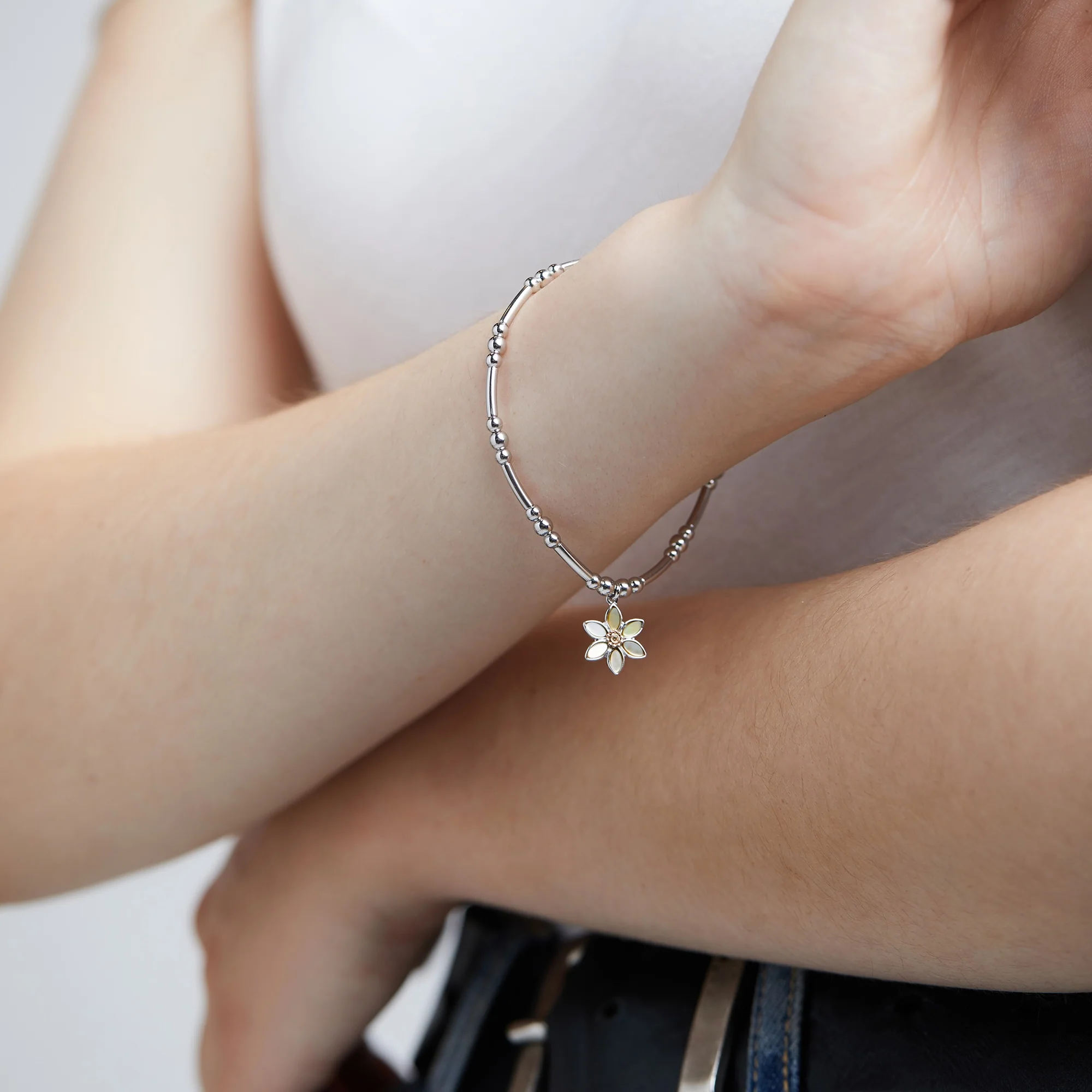 Daffodil Silver Affinity Bead Bracelet - Image 3