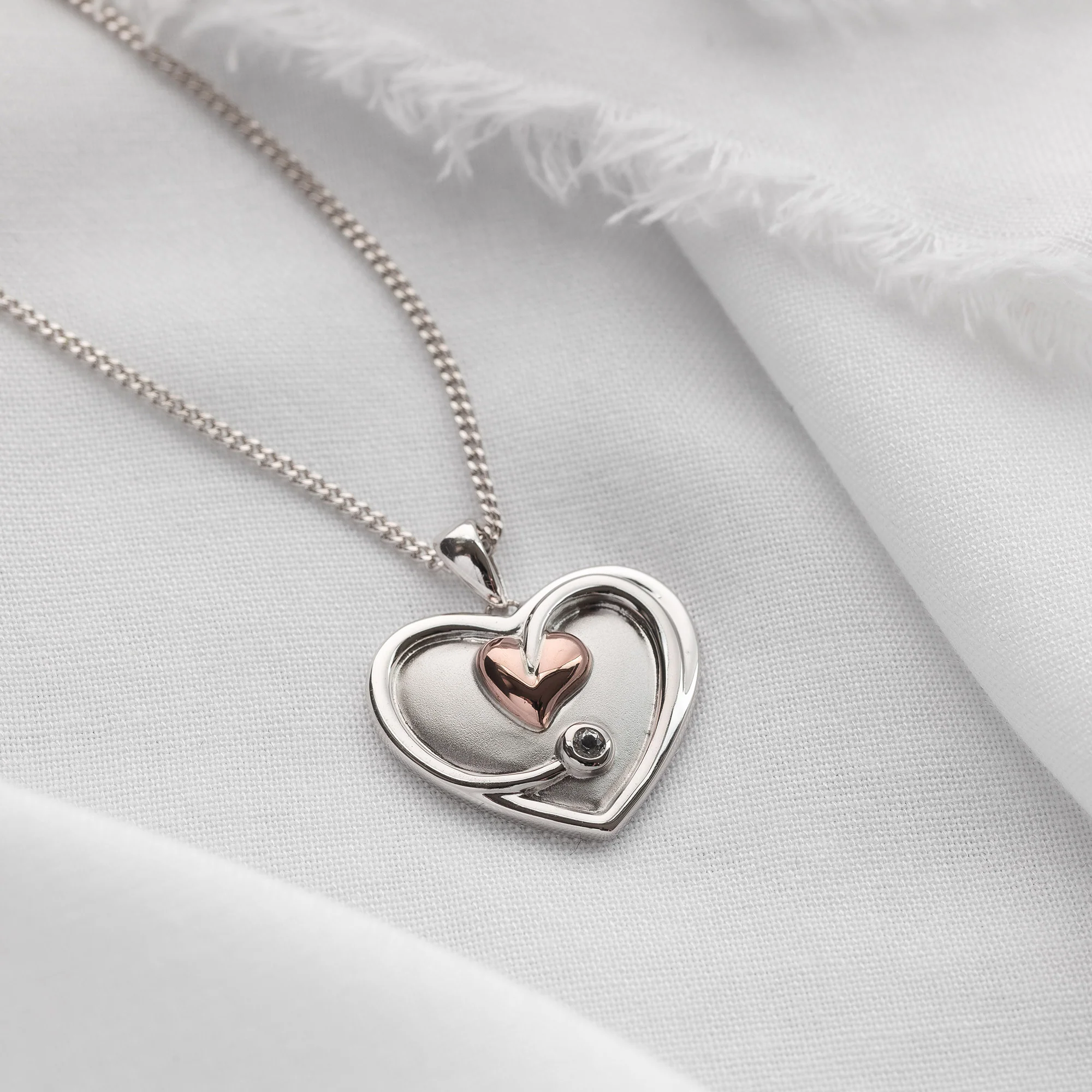 Tree of Life® White Topaz Heart Pendant - Image 2