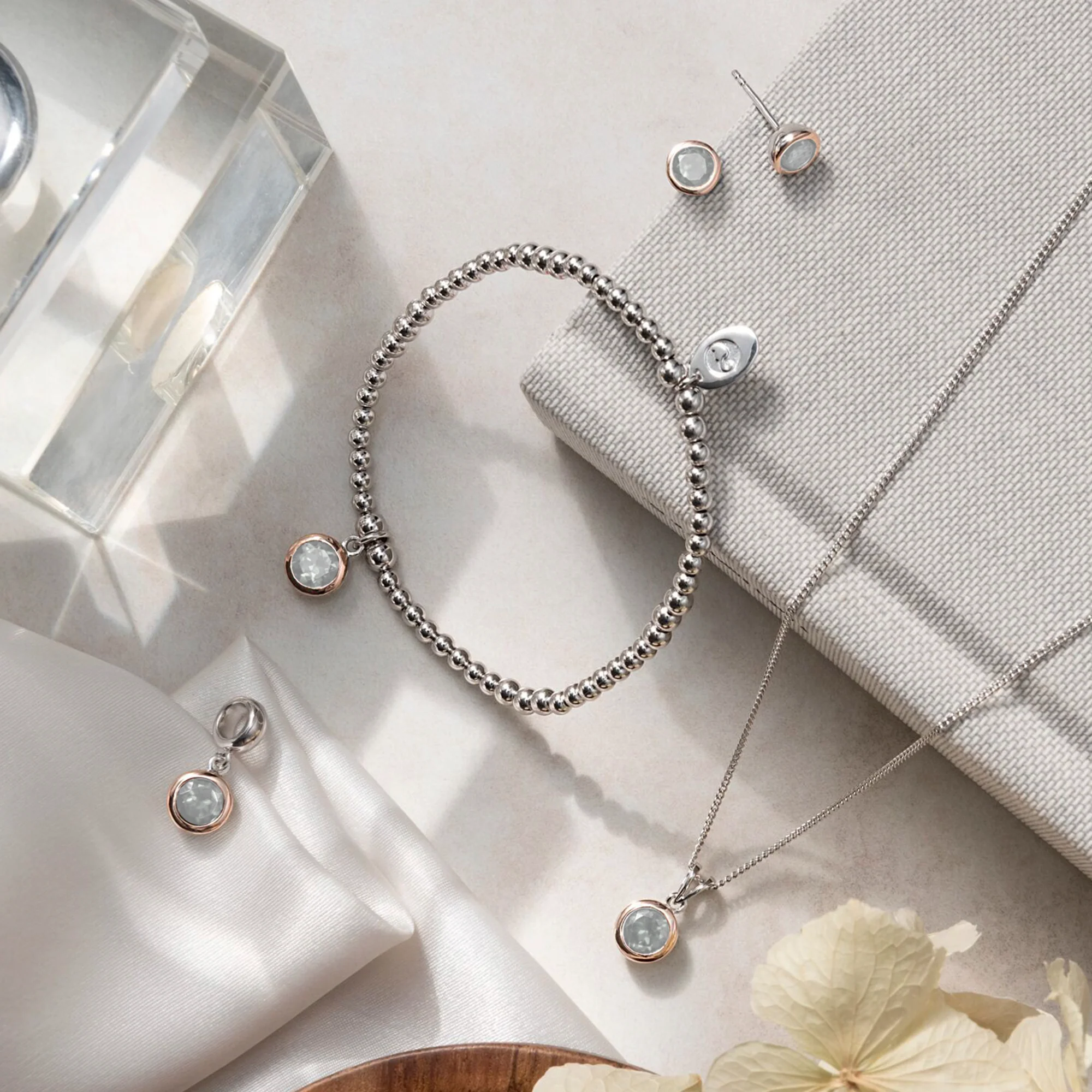 April Birthstone Silver and Zircon Earrings - Image 2